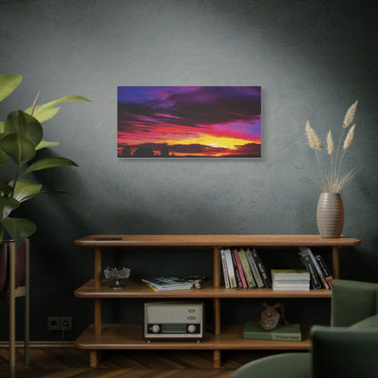 Farm Sunset Matte Canvas Art