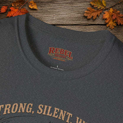 Strong Silent Wild Bear  Adult Size T-Shirt