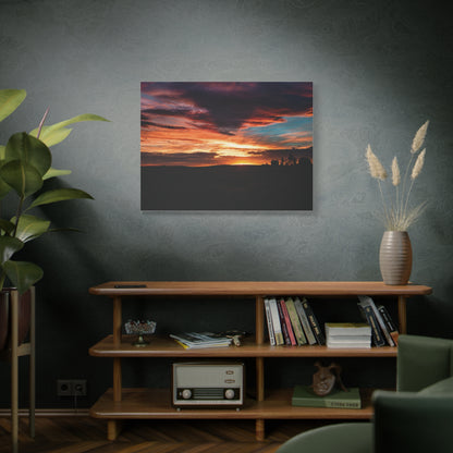 Country Homestead Sunset  Matte Canvas Art