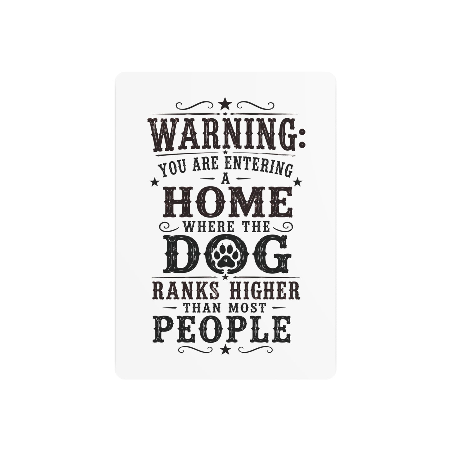 Warning Dog  Metal Art Sign