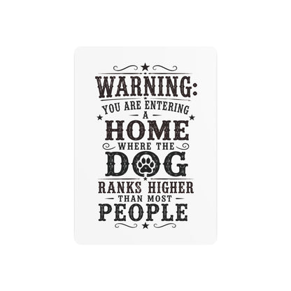 Warning Dog  Metal Art Sign