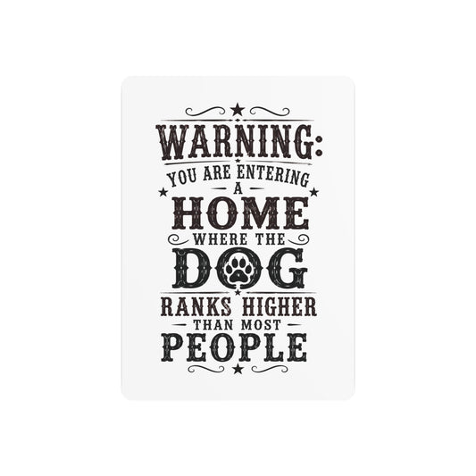 Warning Dog  Metal Art Sign