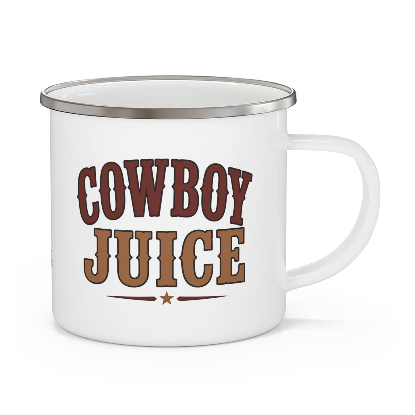 Cowboy Juice   Enamel Camping Mug