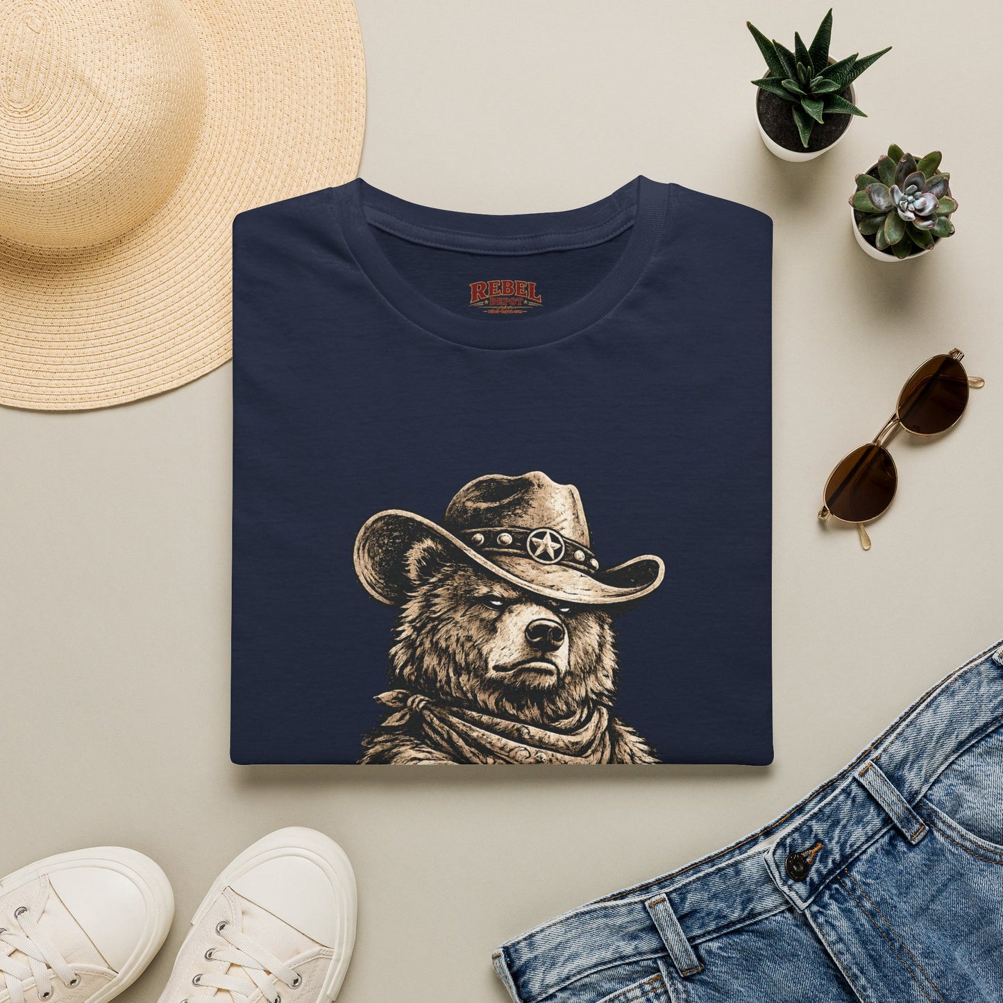 Bearly Social Cowboy T-Shirt