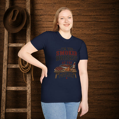Smoked Brisket Potluck  Adult T-Shirt