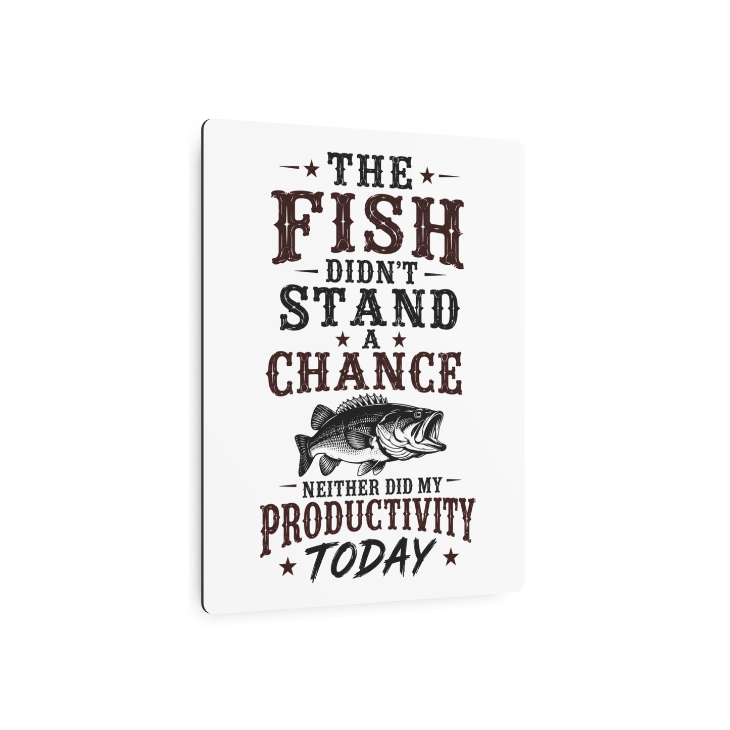 Fish Productivity  Metal Art Sign