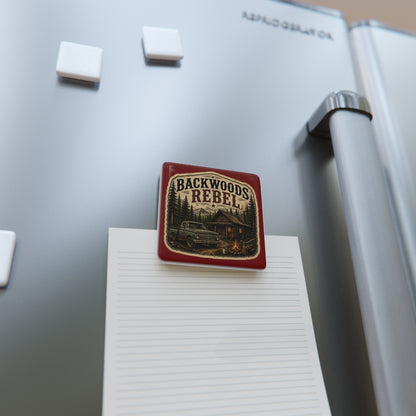 Backwoods Rebel  Porcelain Magnet Square