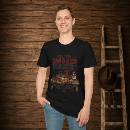 Smoked Brisket Potluck  Adult T-Shirt