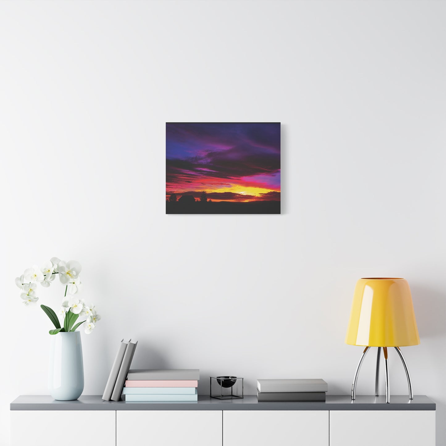 Farm Sunset Matte Canvas Art