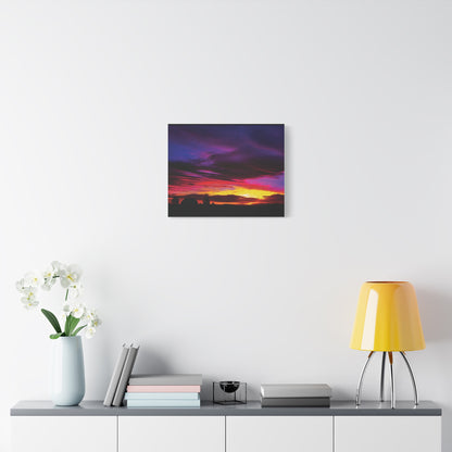 Farm Sunset Matte Canvas Art