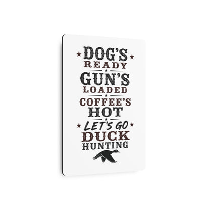 Dog Gun Duck  Metal Art Sign