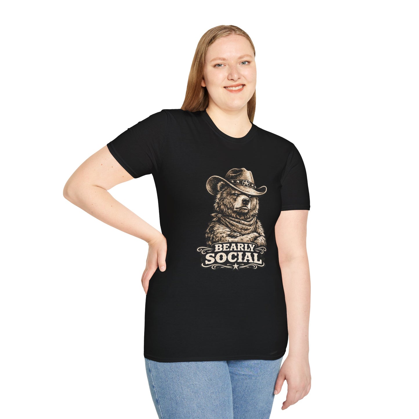 Bearly Social Cowboy T-Shirt