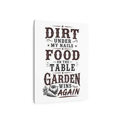 Garden Win  Metal Art Sign