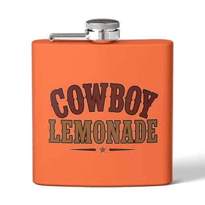Cowboy Lemonade   Stainless Steel Flask, 6oz