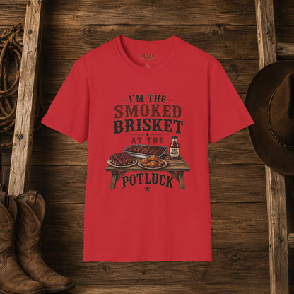 Smoked Brisket Potluck  Adult T-Shirt