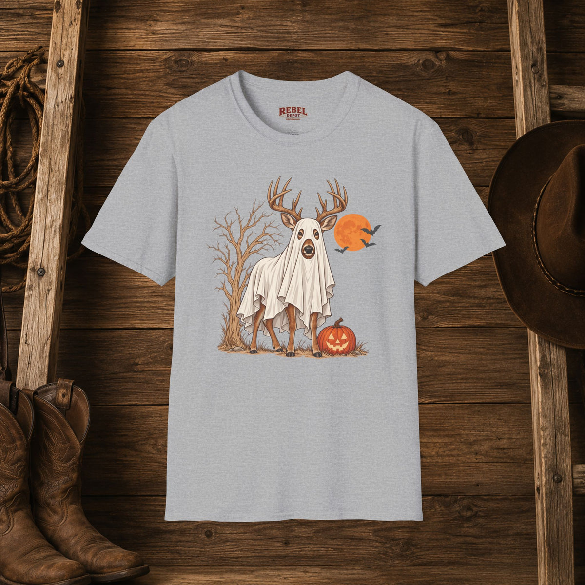 Patch Deer  Adult Size T-Shirt