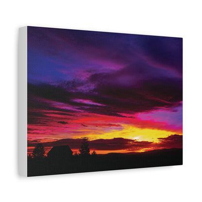Farm Sunset Matte Canvas Art