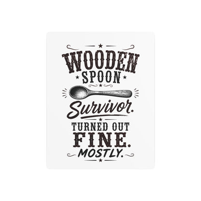 Wooden Spoon Survivor  Metal Art Sign