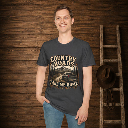 Country Roads Chevy   Adult Size T-Shirt