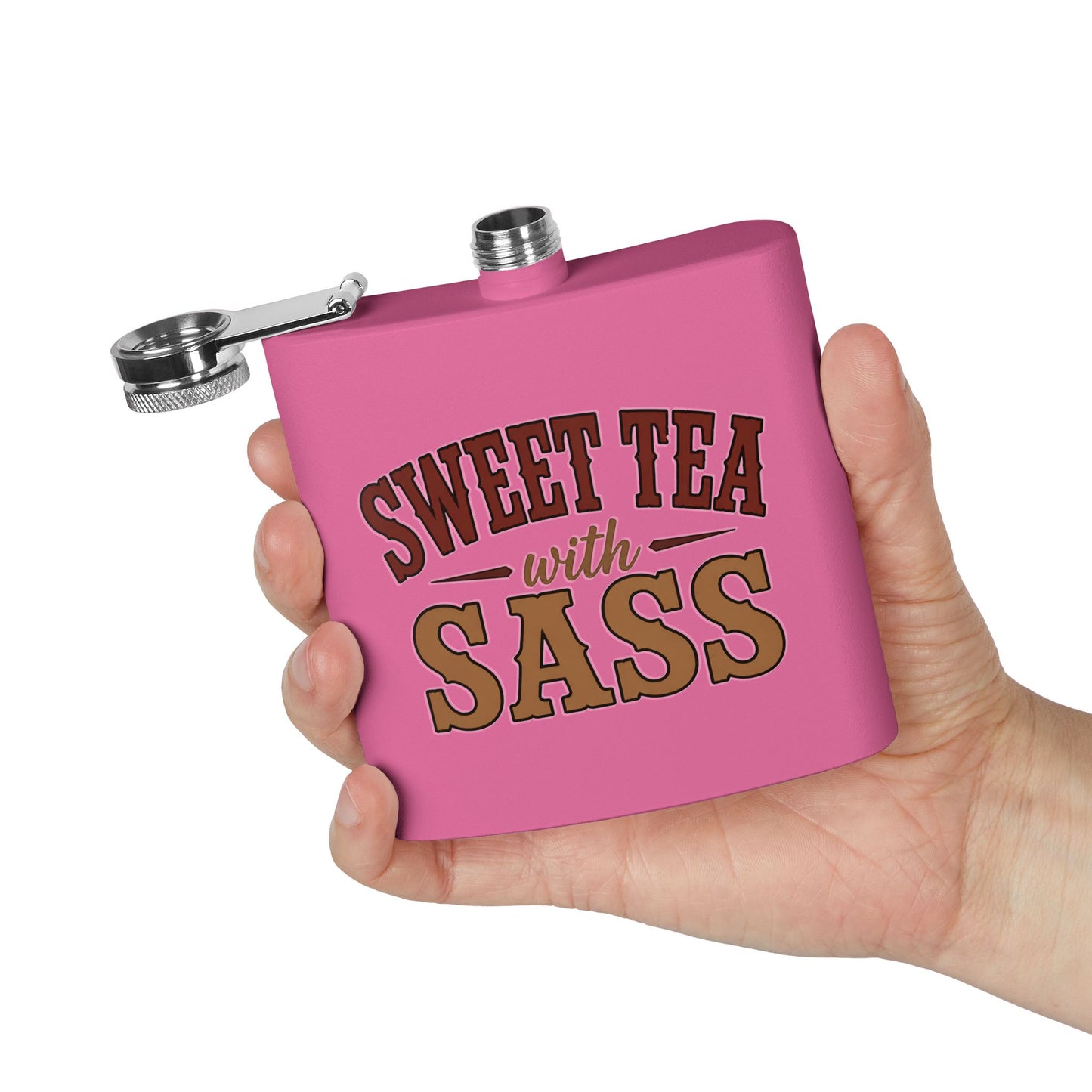 Sweet Tea Sass  Stainless Steel Flask, 6oz
