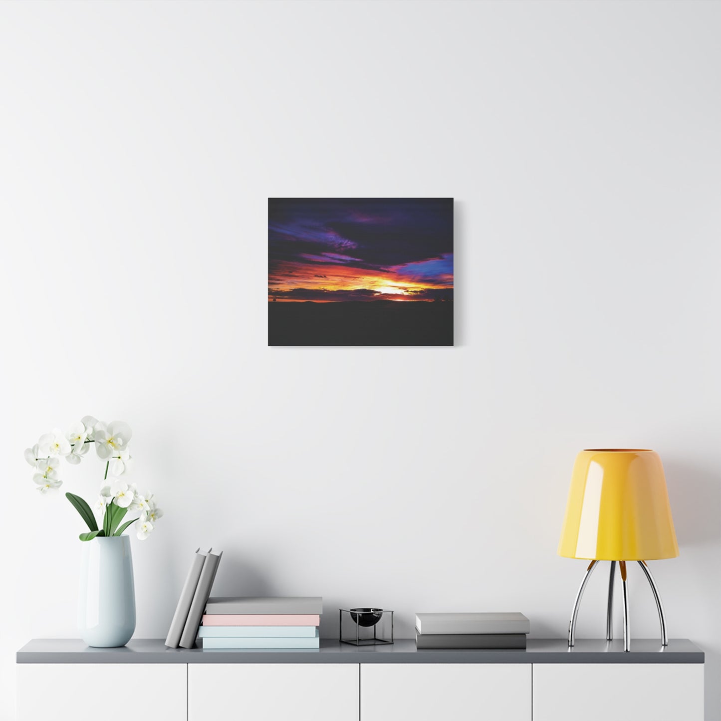 Pasture Sunset Matte Canvas Art