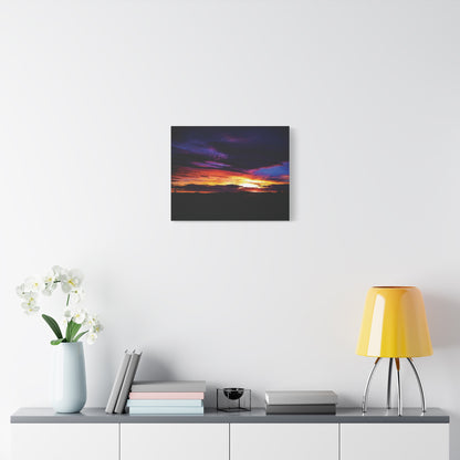 Pasture Sunset Matte Canvas Art