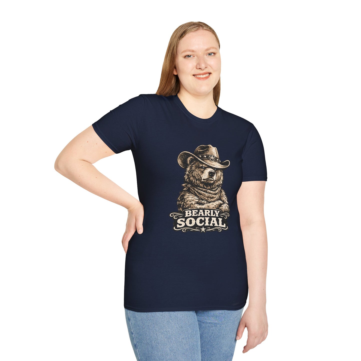 Bearly Social Cowboy T-Shirt
