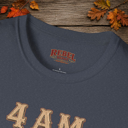 4am Deer Season  Adult Size T-Shirt