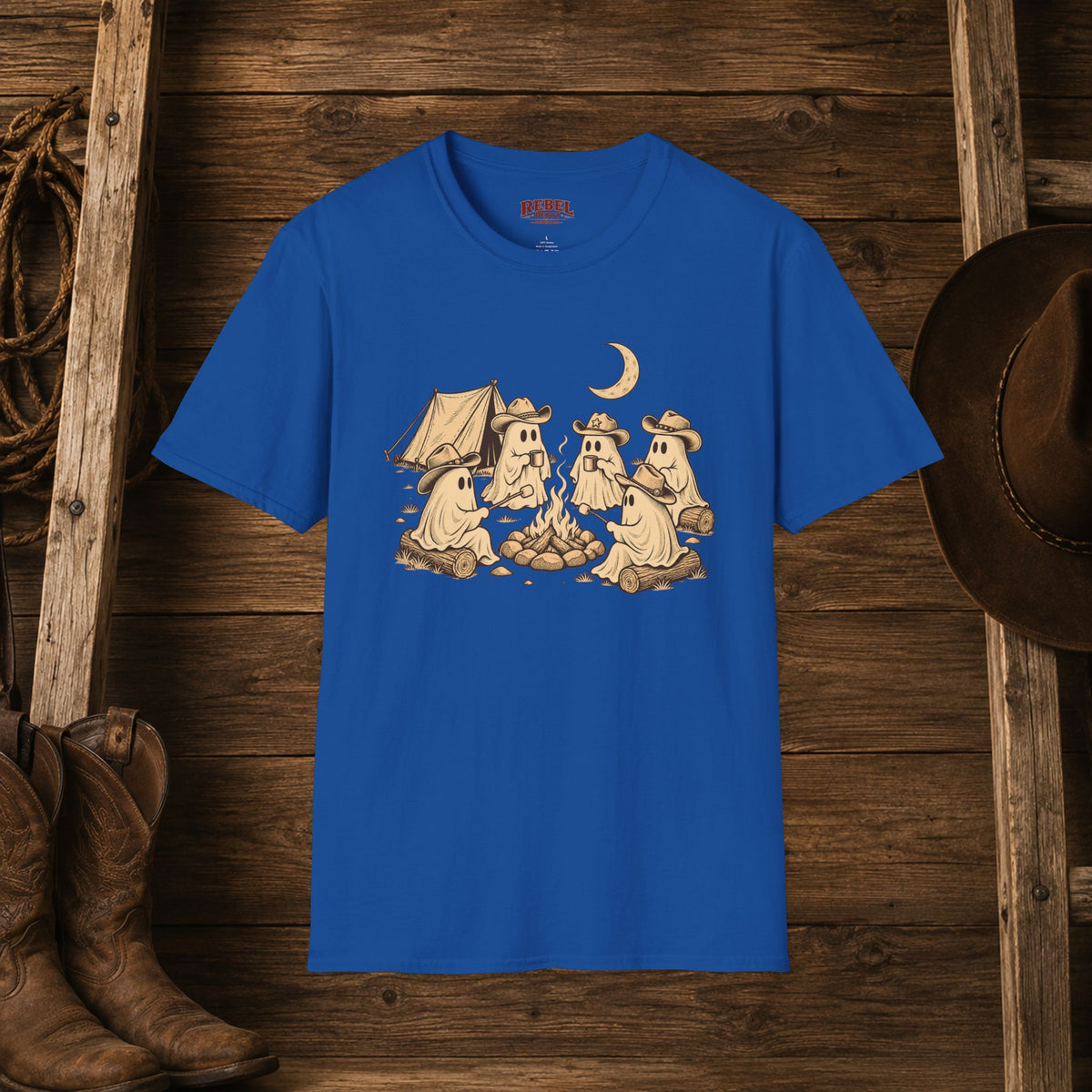 Spooky Campfire   Adult Size T-Shirt