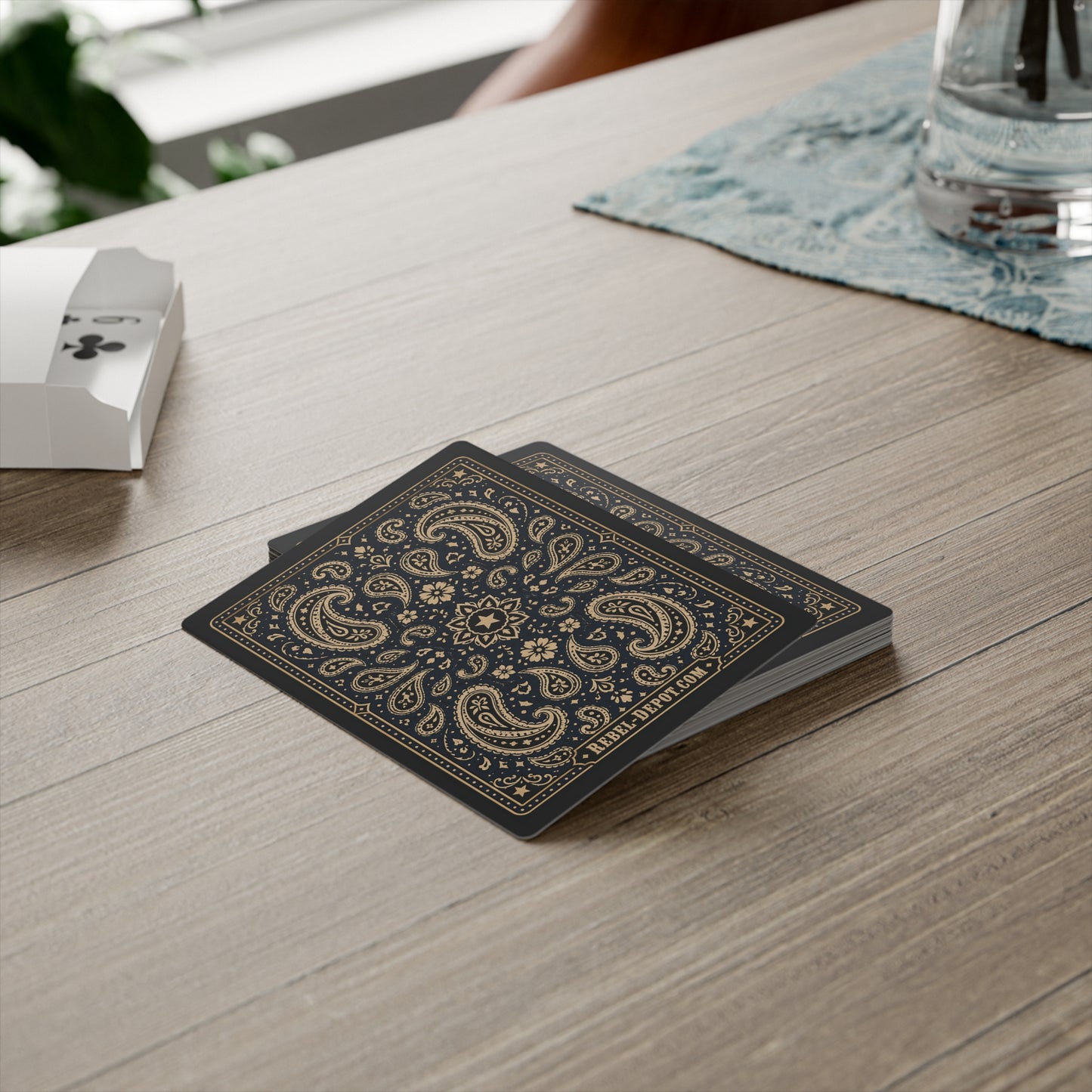 Paisley Blue  Poker Cards