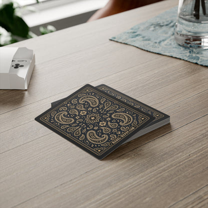 Paisley Blue  Poker Cards