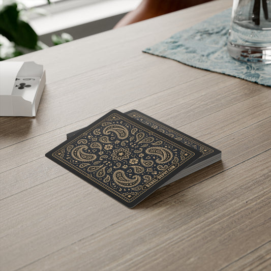 Paisley Blue  Poker Cards