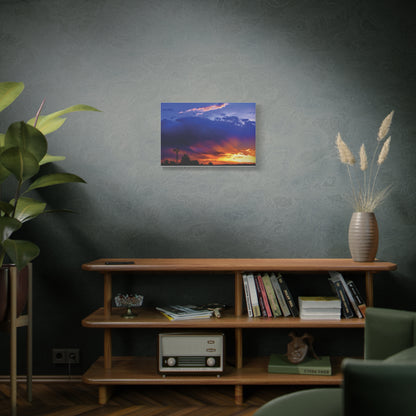 Windmill Sunset Matte Canvas Art