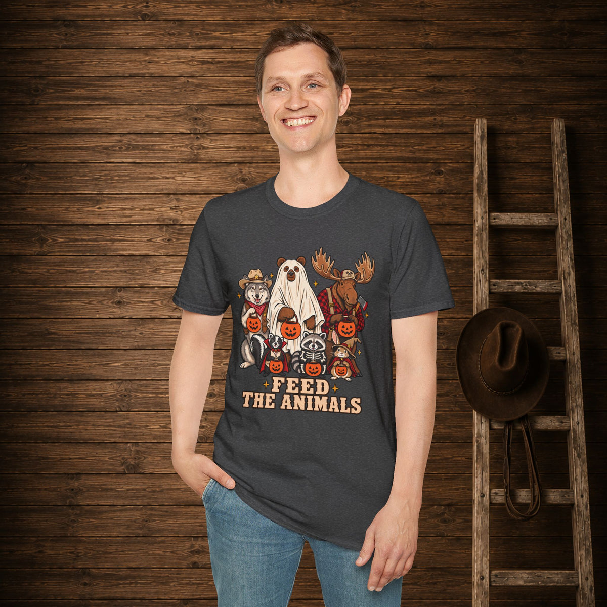 Feed The Animals   Adult Size T-Shirt