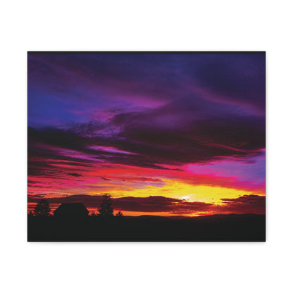 Farm Sunset Matte Canvas Art