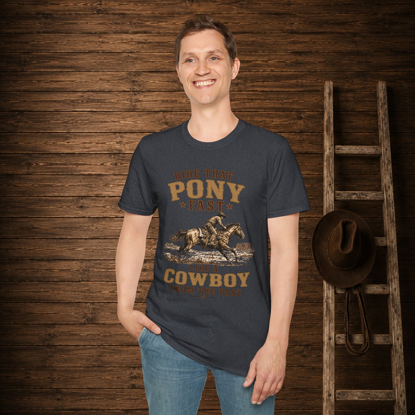 Ride That Pony Fast   Adult T-Shirt
