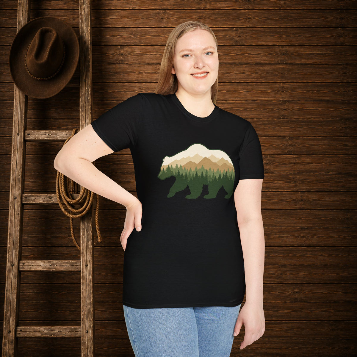 Wilderness Bear   Adult Size T-Shirt