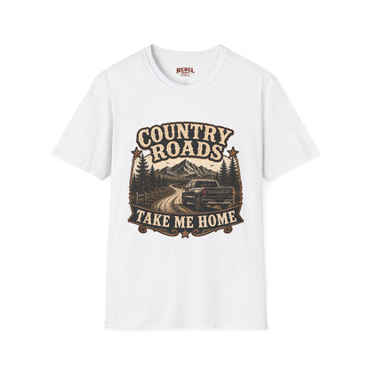 Country Roads Chevy   Adult Size T-Shirt
