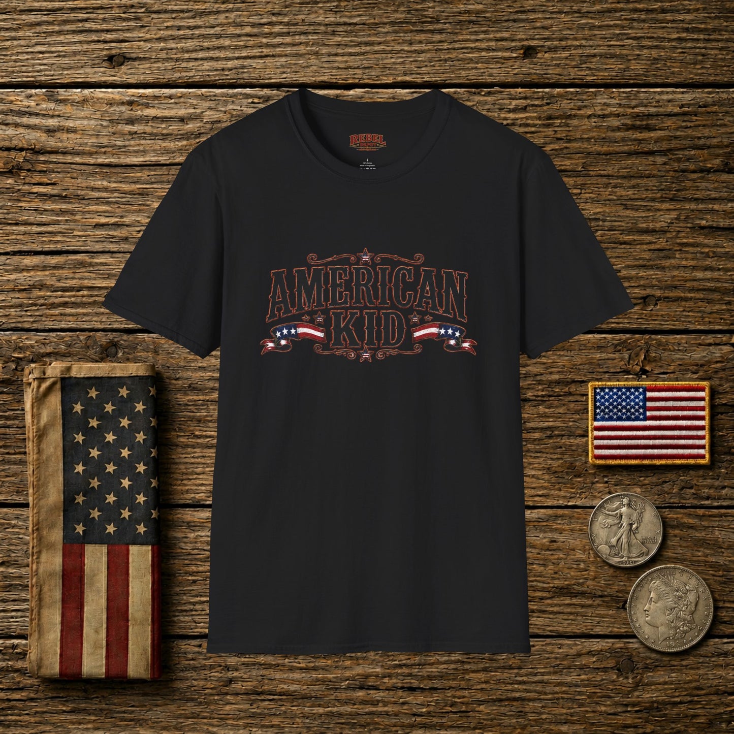 American Kid Patriot  Adult Size T-Shirt