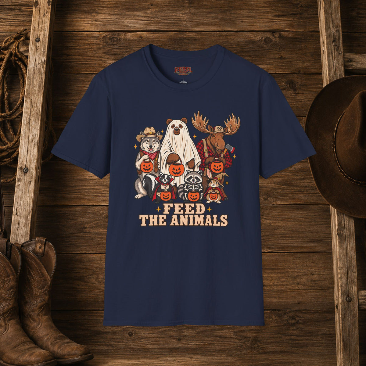 Feed The Animals   Adult Size T-Shirt