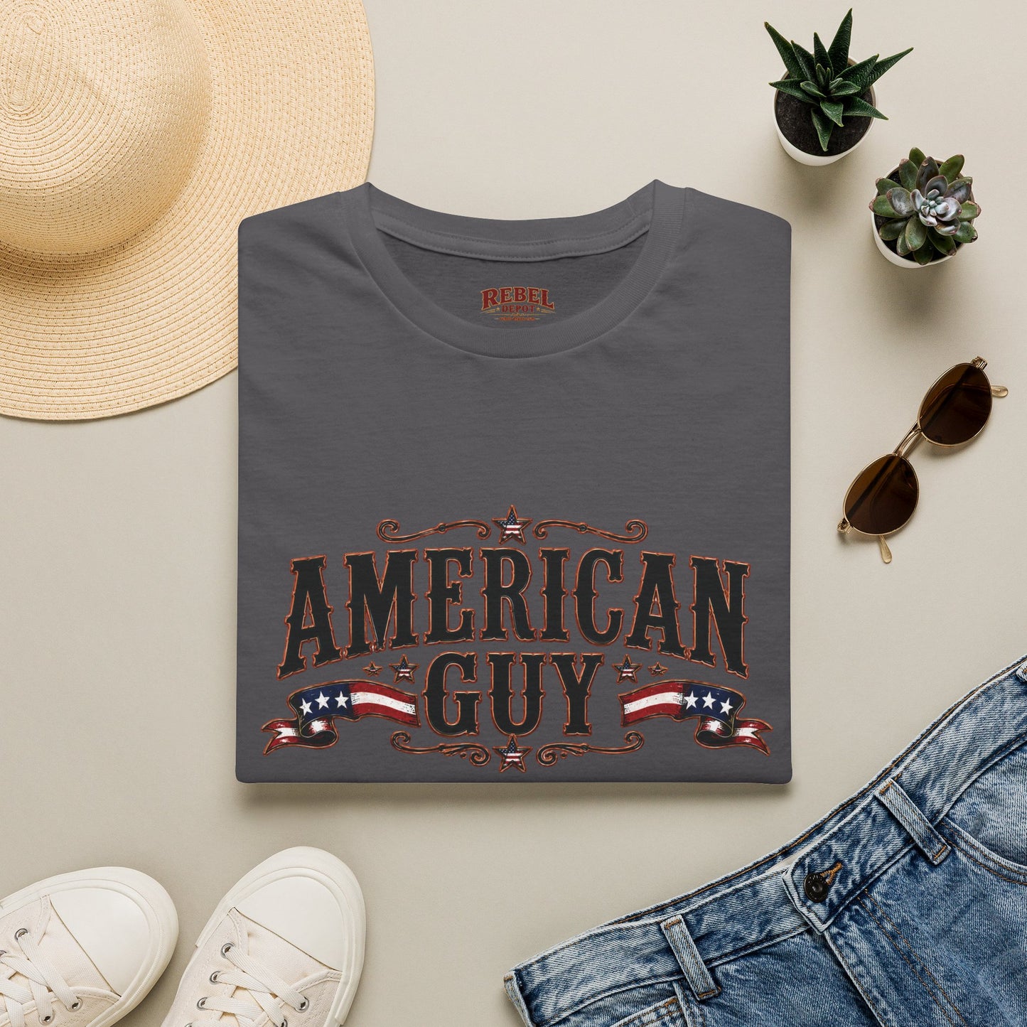 American Guy Patriot  Adult Size T-Shirt