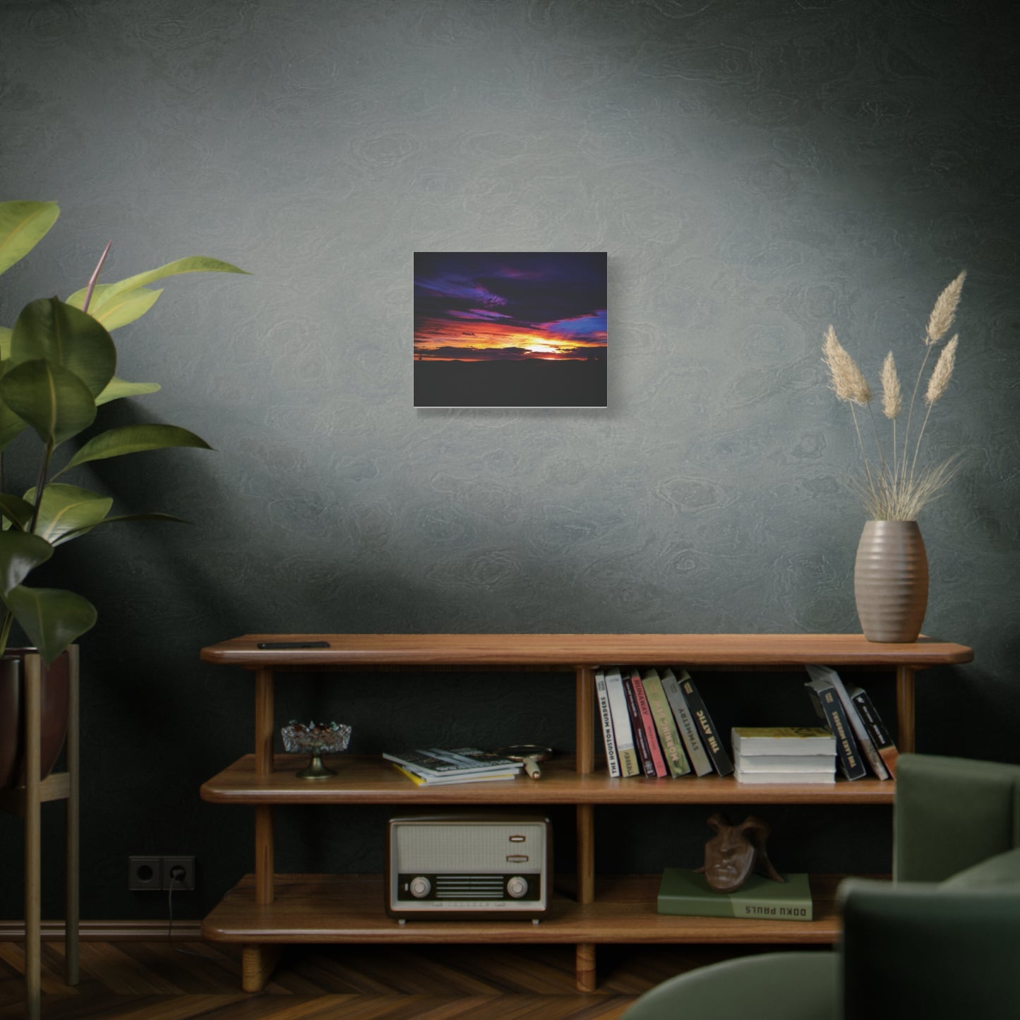 Pasture Sunset Matte Canvas Art