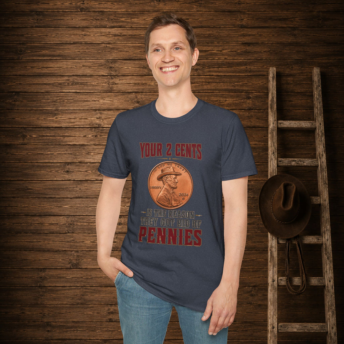 The Reason They Got Rid Of Pennies   Adult Size T-Shirt
