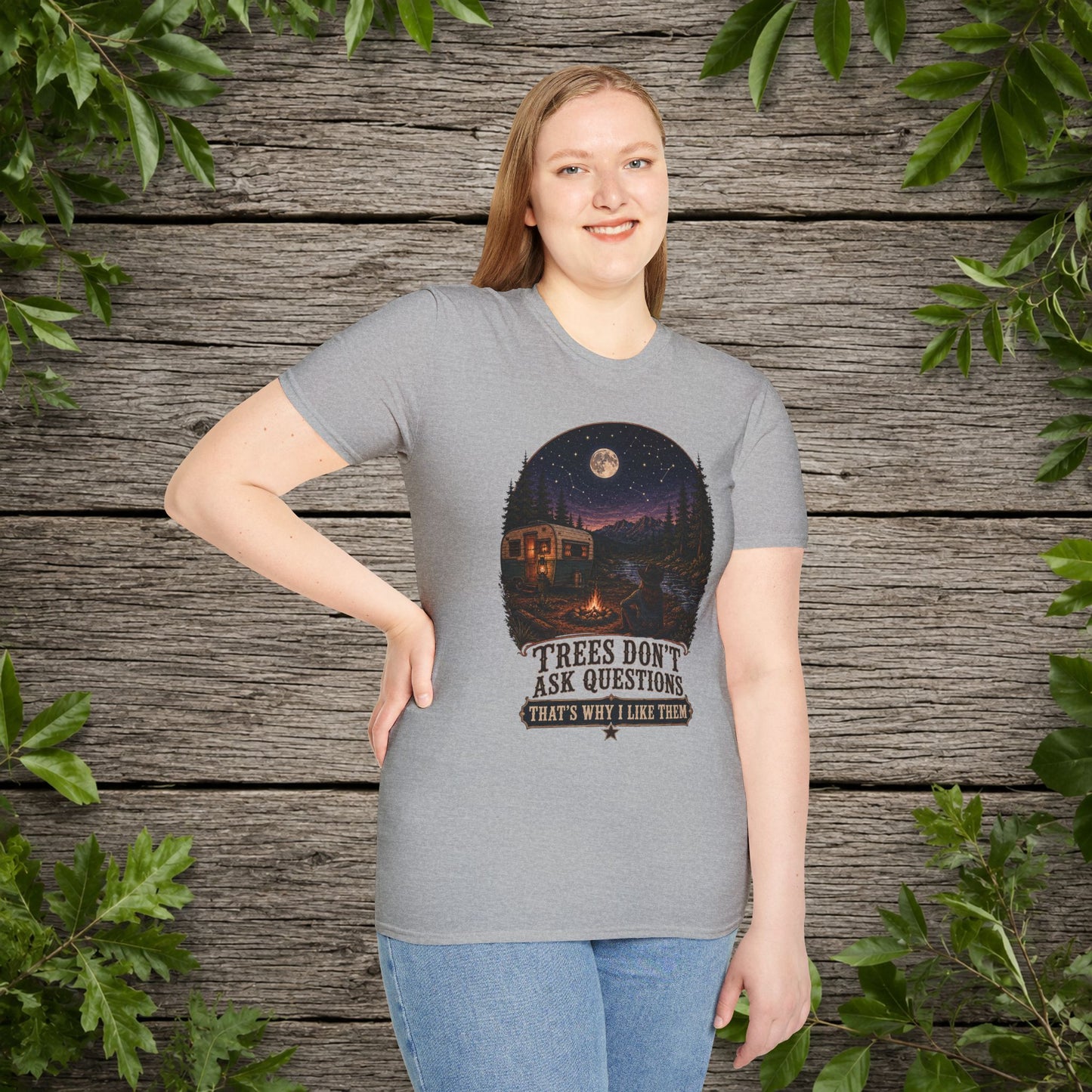 Tree's Don't Ask  Adult T-Shirt