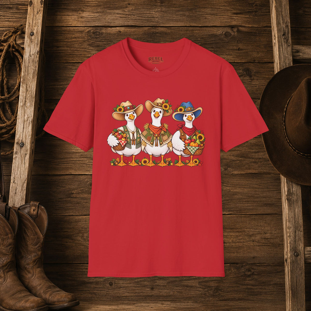 Fall Geese  Adult Size T-Shirt