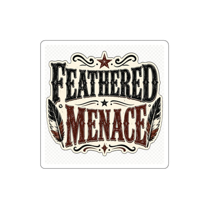 Feathered Menace  Die-Cut Stickers