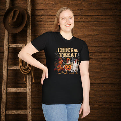 Chick Or Treat   Adult Size T-Shirt