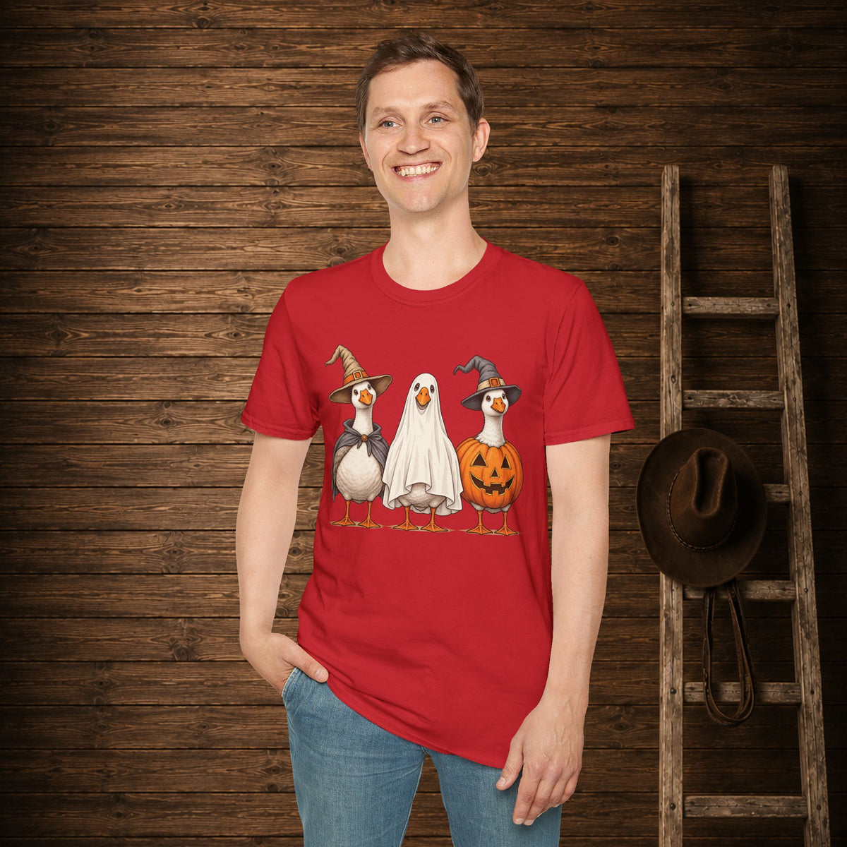 Spooky Geese   Adult Size T-Shirt