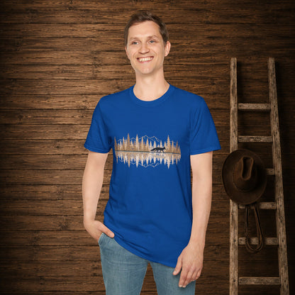Fox Reflection   Adult Size T-Shirt
