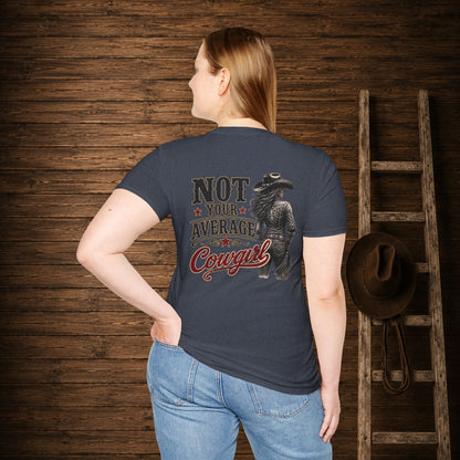 Not Your Average Cowgirl (Back)  Adult T-Shirt